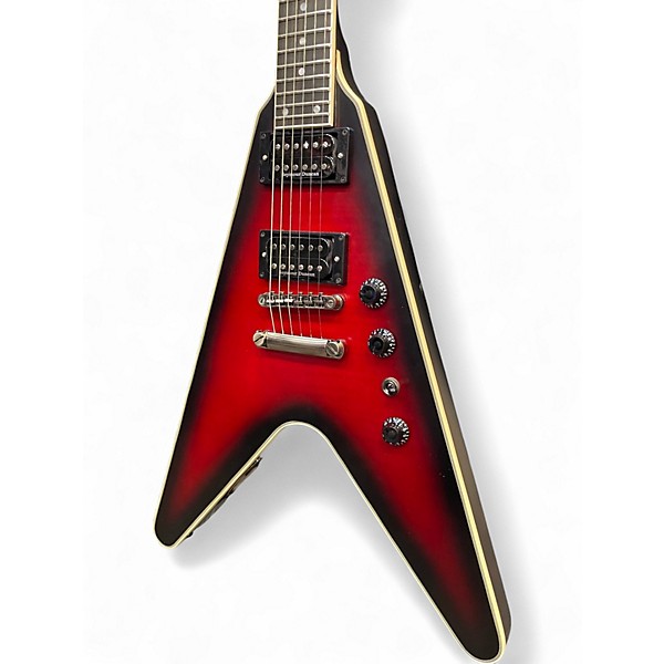 Used Epiphone DAVE MUSTAINE FLYING V AGED DARK RED BURST Solid Body Electric Guitar