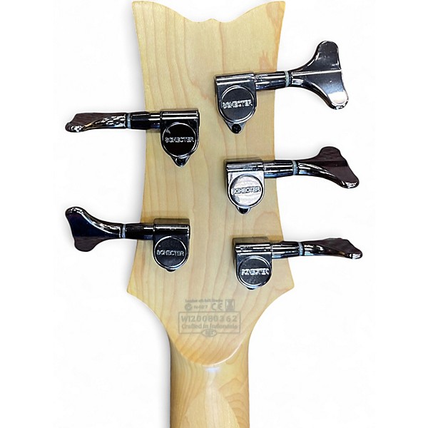 Used Schecter Guitar Research Stiletto Extreme 5 String Trans Black Electric Bass Guitar