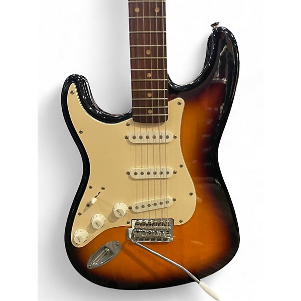 Used Squier Affinity Stratocaster Left Handed 2 Tone Sunburst Electric Guitar