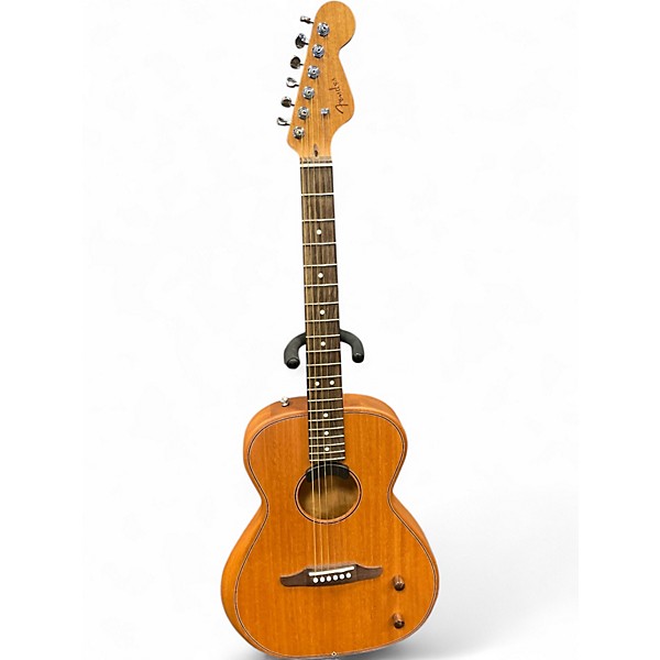 Used Fender highway series parlor Natural Acoustic Electric Guitar