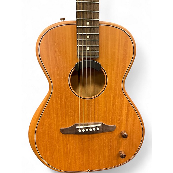 Used Fender highway series parlor Natural Acoustic Electric Guitar
