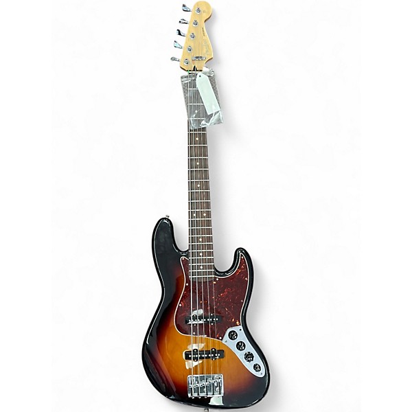 Used Fender Deluxe Jazz Bass V Tobacco Burst Electric Bass Guitar