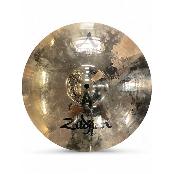 Used Zildjian 14in A Custom Hi Hat Pair Cymbal