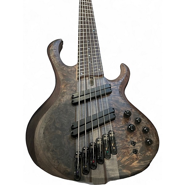 Used 2022 Ibanez BTB806MS Trans Gray Electric Bass Guitar