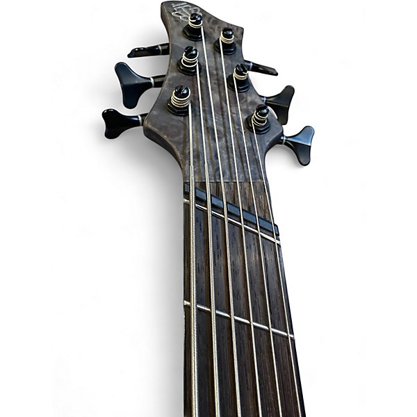 Used 2022 Ibanez BTB806MS Trans Gray Electric Bass Guitar