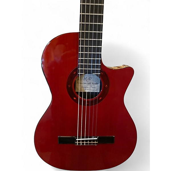 Used Mco CUSTOM THIN-BODY Candy Apple Red Classical Acoustic Electric Guitar