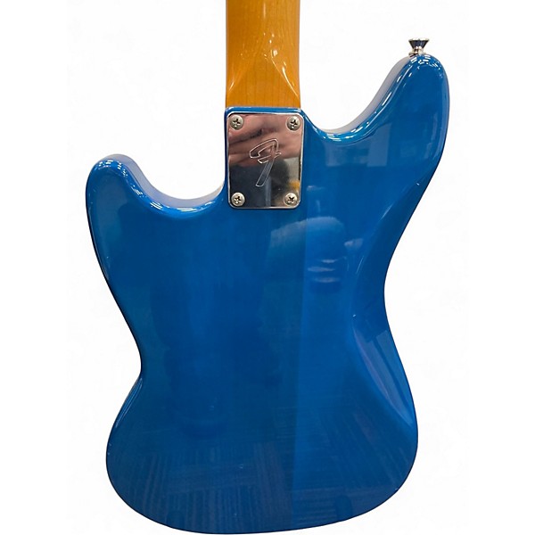 Used Fender MIJ Mustang Sapphire Blue Trans Solid Body Electric Guitar