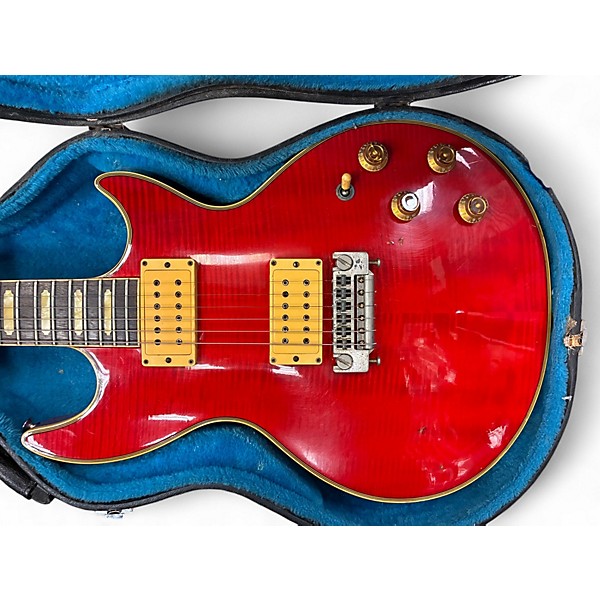 Vintage 1980s Ovation Ultra GP1 Trans Red Solid Body Electric Guitar