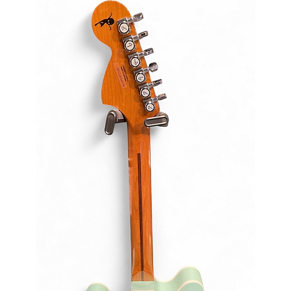 Used Fender Tom Delonge Starcaster Surf Green Hollow Body Electric Guitar