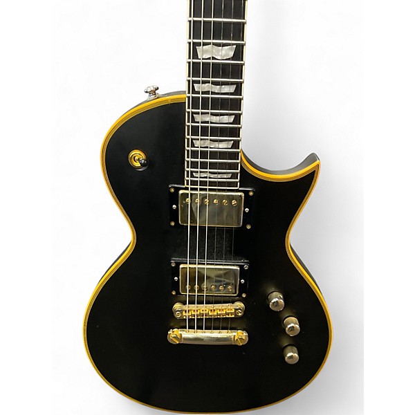 Used ESP LTD EC1000 Deluxe Black and Gold Solid Body Electric Guitar