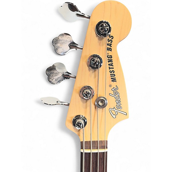 Used Fender American Performer Mustang Bass Alpine White Electric Bass Guitar