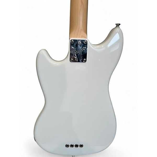 Used Fender American Performer Mustang Bass Alpine White Electric Bass Guitar