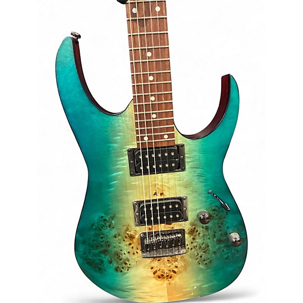 Used Ibanez RG421PB Caribbean Shoreline Flat Solid Body Electric Guitar