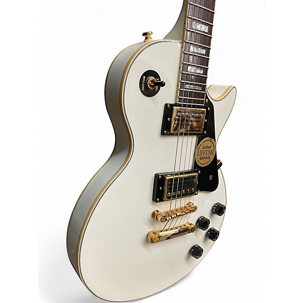 Used Epiphone Les Paul Custom Antique Ivory Solid Body Electric Guitar
