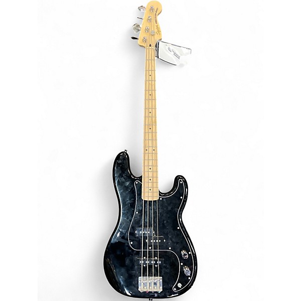 Used Squier Precision Bass Black Electric Bass Guitar