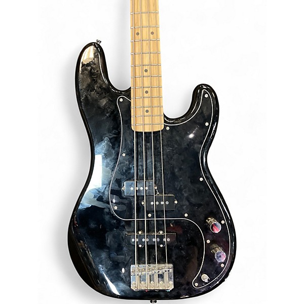 Used Squier Precision Bass Black Electric Bass Guitar