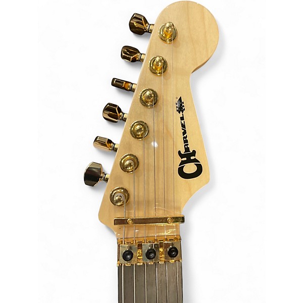 Used Charvel San Dimas Style 1 HSS Black and Gold Solid Body Electric Guitar