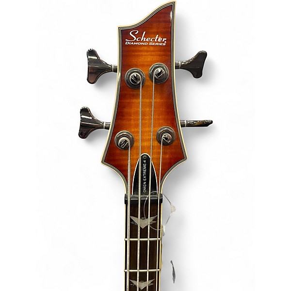 Used Schecter Guitar Research Omen Extreme 4 String Vintage Sunburst Electric Bass Guitar