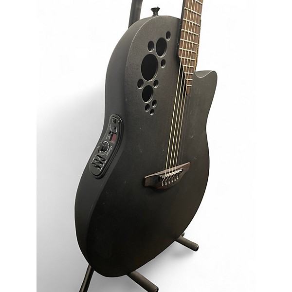 Used Ovation 1898TX ELITE TX Black Acoustic Electric Guitar