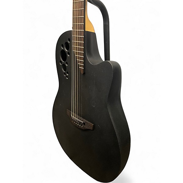 Used Ovation 1898TX ELITE TX Black Acoustic Electric Guitar