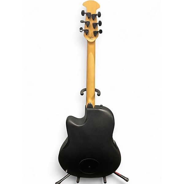 Used Ovation 1898TX ELITE TX Black Acoustic Electric Guitar