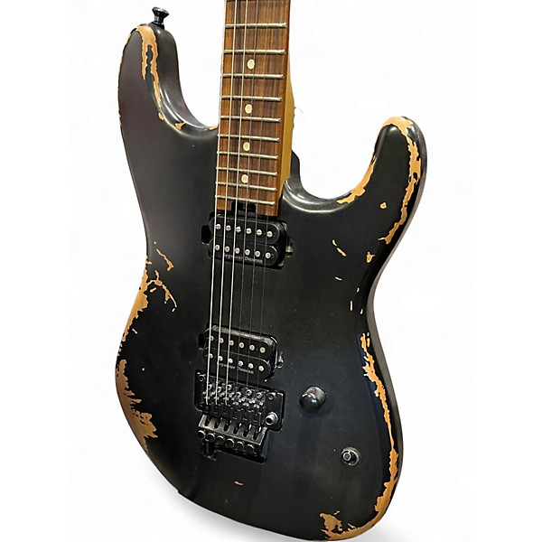 Used Charvel Pro-Mod Relic Series SD1 HH FR PF Weathered Black Solid Body Electric Guitar