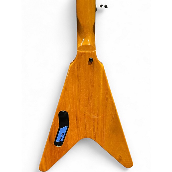 Used Gibson DAVE MUSTAINE FLYING V EXP ANTIQUE NATURAL Solid Body Electric Guitar