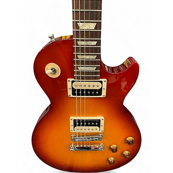 Used Gibson Les Paul Deluxe Cherry Sunburst Solid Body Electric Guitar