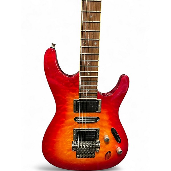Used Ibanez S470DXQM Red Viking Solid Body Electric Guitar