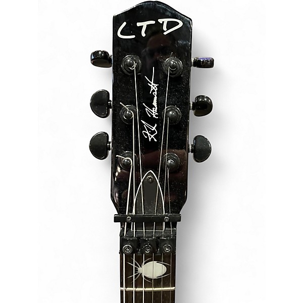 Used ESP LTD KH3 Kirk Hammett Signature Spider Black Solid Body Electric Guitar