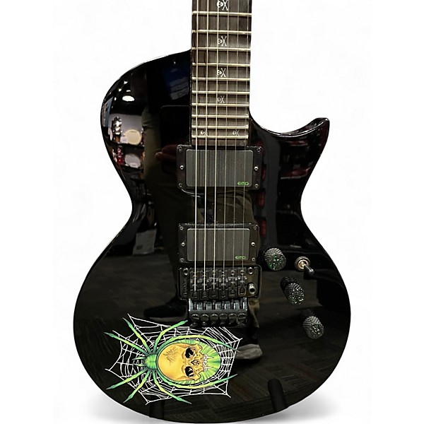 Used ESP LTD KH3 Kirk Hammett Signature Spider Black Solid Body Electric Guitar