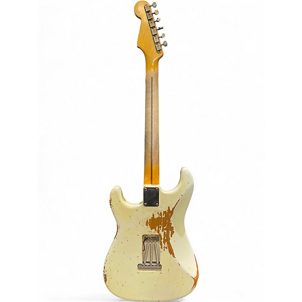 Used Fender CUSTOM SHOP 57 Relic Strat Olympic White Solid Body Electric Guitar