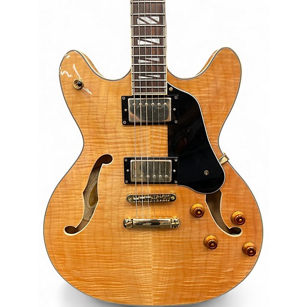 Used Washburn HB35 Natural Hollow Body Electric Guitar