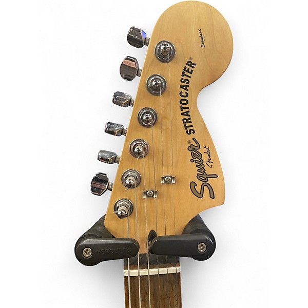 Used Squier STRATOCASTER STANDARD MILLER LITE Silver Solid Body Electric Guitar