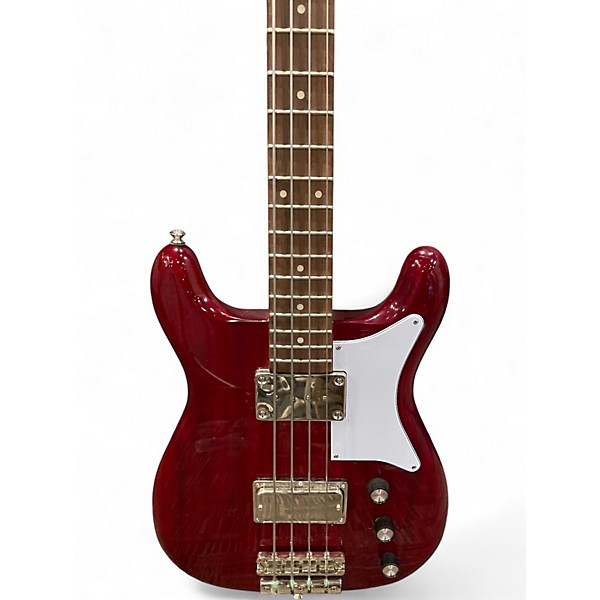 Used Epiphone Embassy Red Electric Bass Guitar