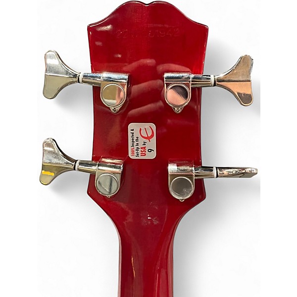 Used Epiphone Embassy Red Electric Bass Guitar