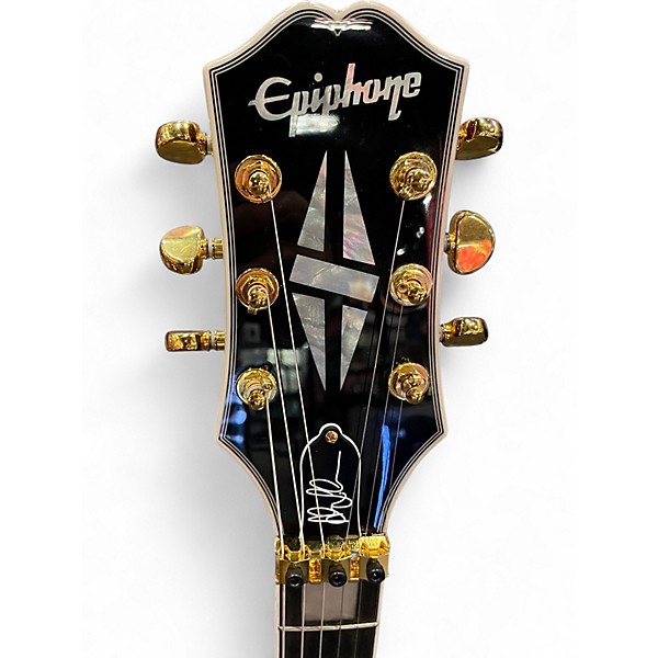 Used Epiphone ALEX LIFESON LES PAUL CUSTOM AXCESS Ruby Solid Body Electric Guitar