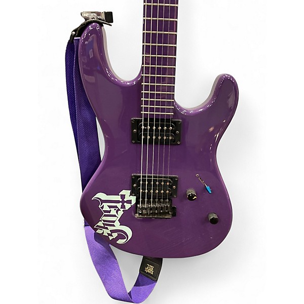 Used Dean Custom Zone Purple Solid Body Electric Guitar
