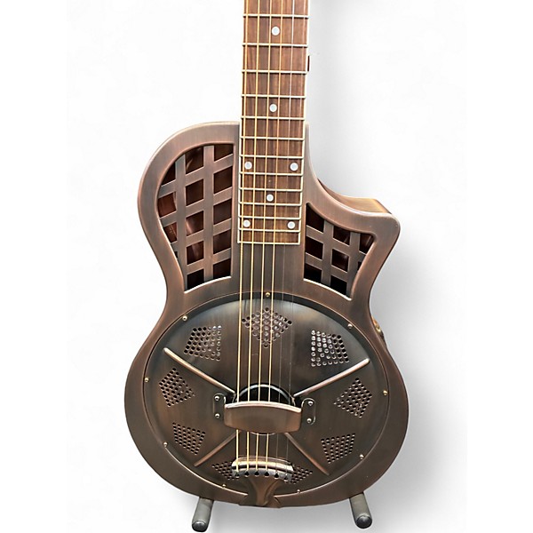 Used Republic HIGHWAY 61 TRAVELER WORN COPPER Resonator Guitar