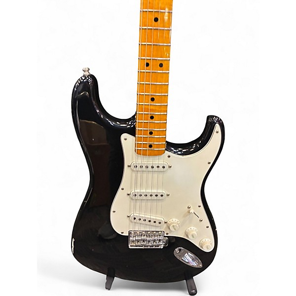 Vintage 1974 Fender Stratocaster Black Solid Body Electric Guitar