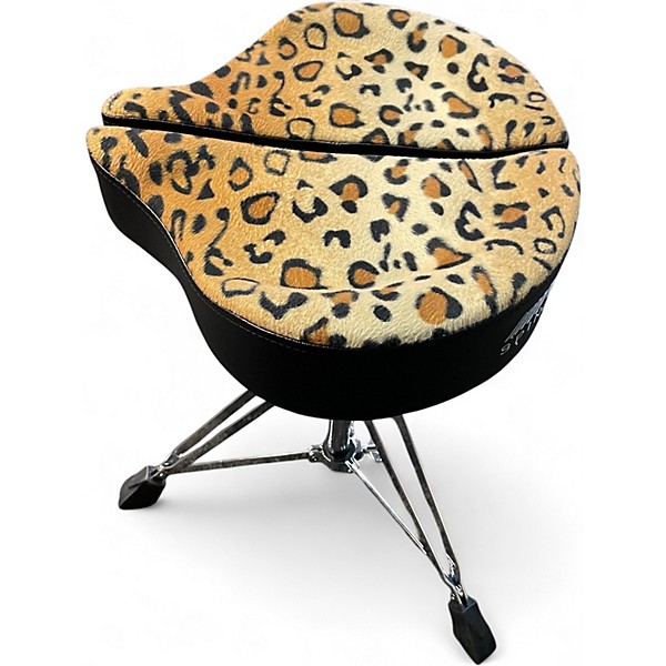 Used Ahead Spinal-G 3-Leg Drum Throne with Leopard Print Cloth Drum Throne