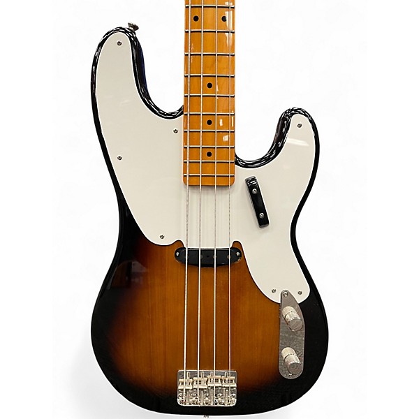 Used 2021 Squier Classic Vibe 1950S Precision Bass 2 Color Sunburst Electric Bass Guitar