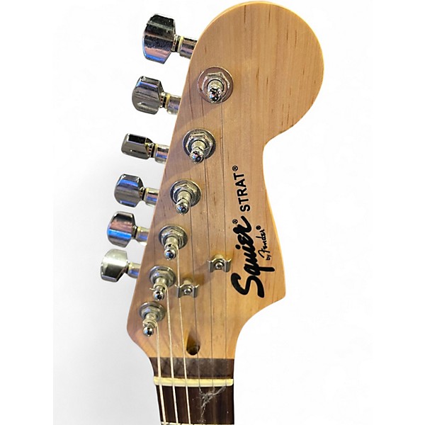 Used Squier Standard Stratocaster Black Solid Body Electric Guitar