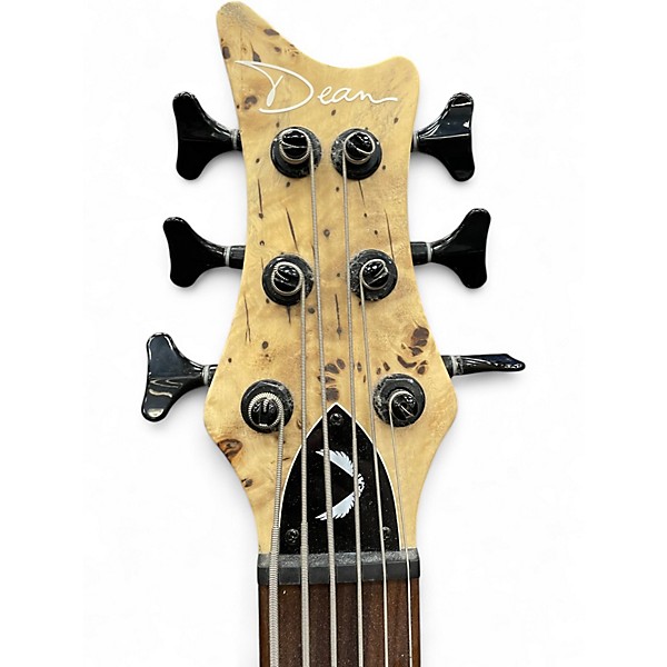 Used Dean Edge Select 6 String Burled Poplar Electric Bass Guitar