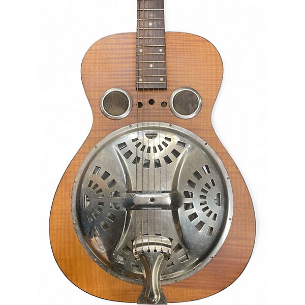 Used Dobro Hound Dog Deluxe Round Neck NATRUAL Resonator Guitar