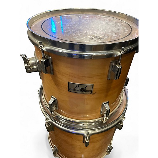 Used 1980s Pearl 5 Piece Professional DLX Series Natural Drum Kit