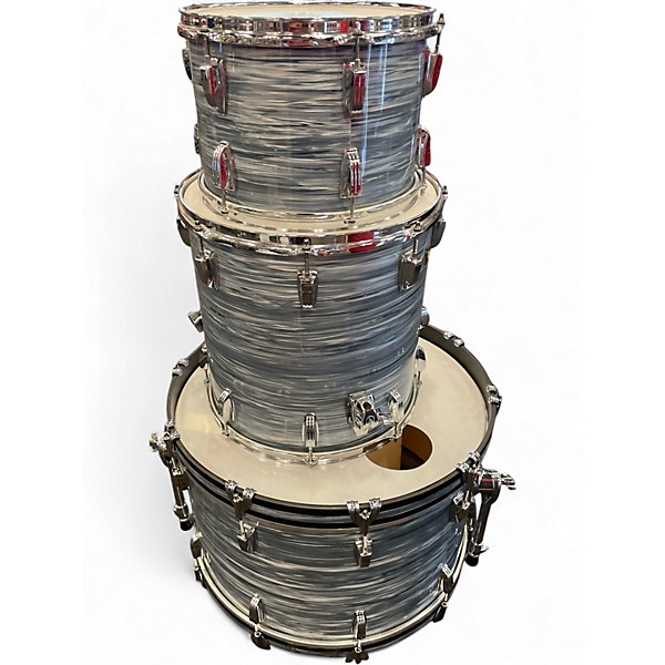 Used Ludwig 3 Piece Classic Maple VINTGAGE BLUE OYSTER Drum Kit