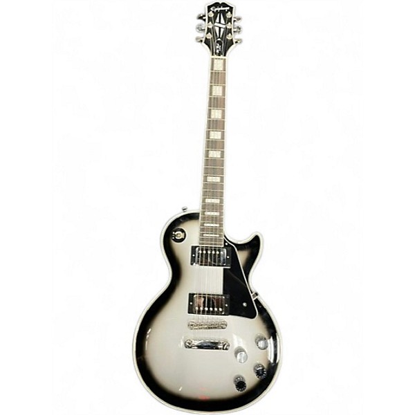 Used Epiphone Les Paul Custom Silverburst Solid Body Electric Guitar
