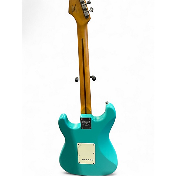 Used Squier 40th Anniversary Stratocaster Satin Sea Foam Green Solid Bod Green Solid Body Electric Guitar
