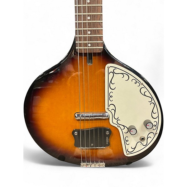 Used Danelectro Baby Sitar Brown Burst Solid Body Electric Guitar